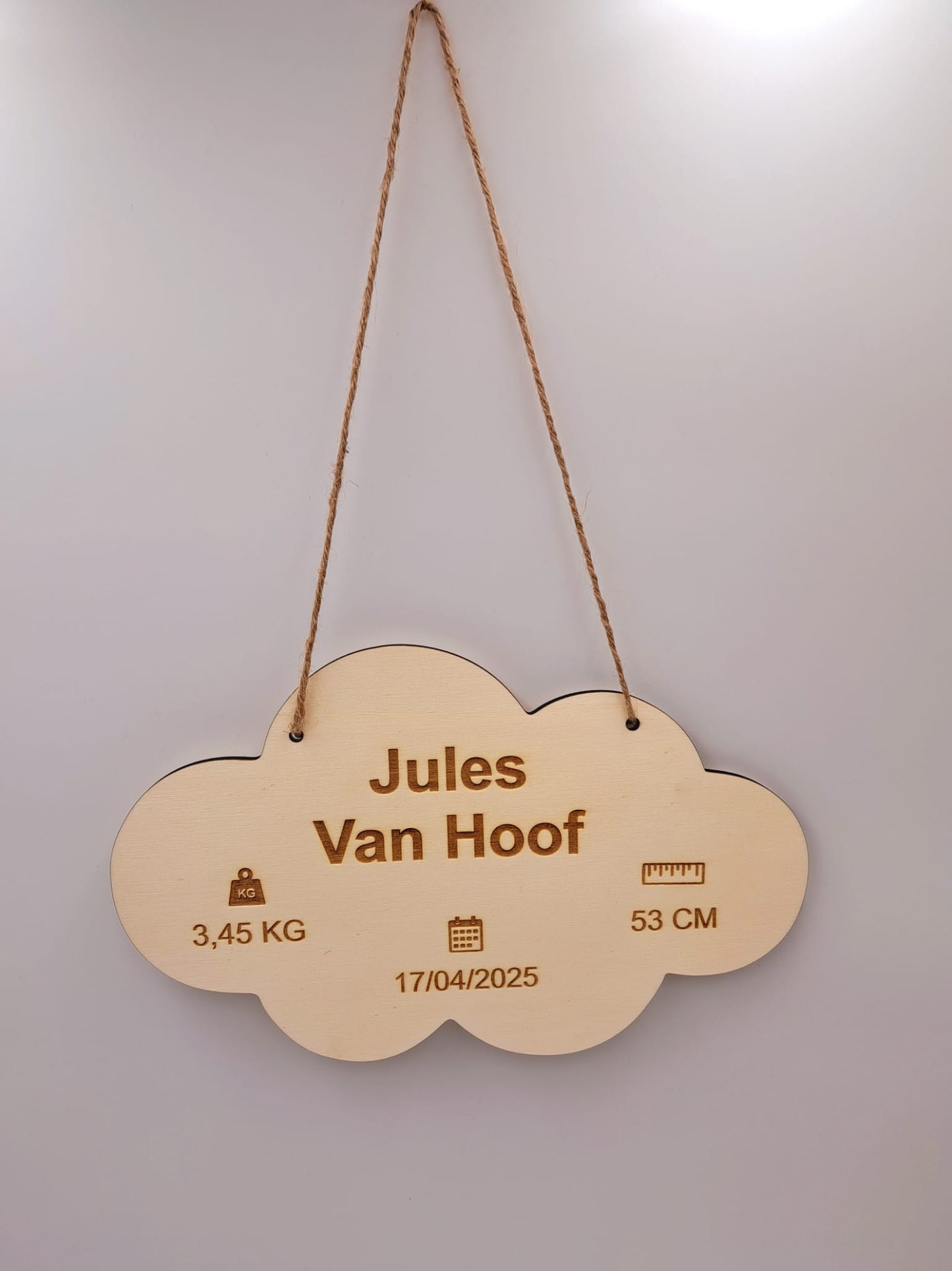 Houten bord wolk 1