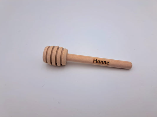 Houten honinglepel met naam 1
