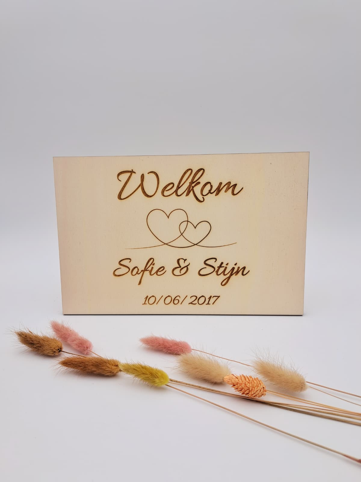 Welkomstbord hout 1