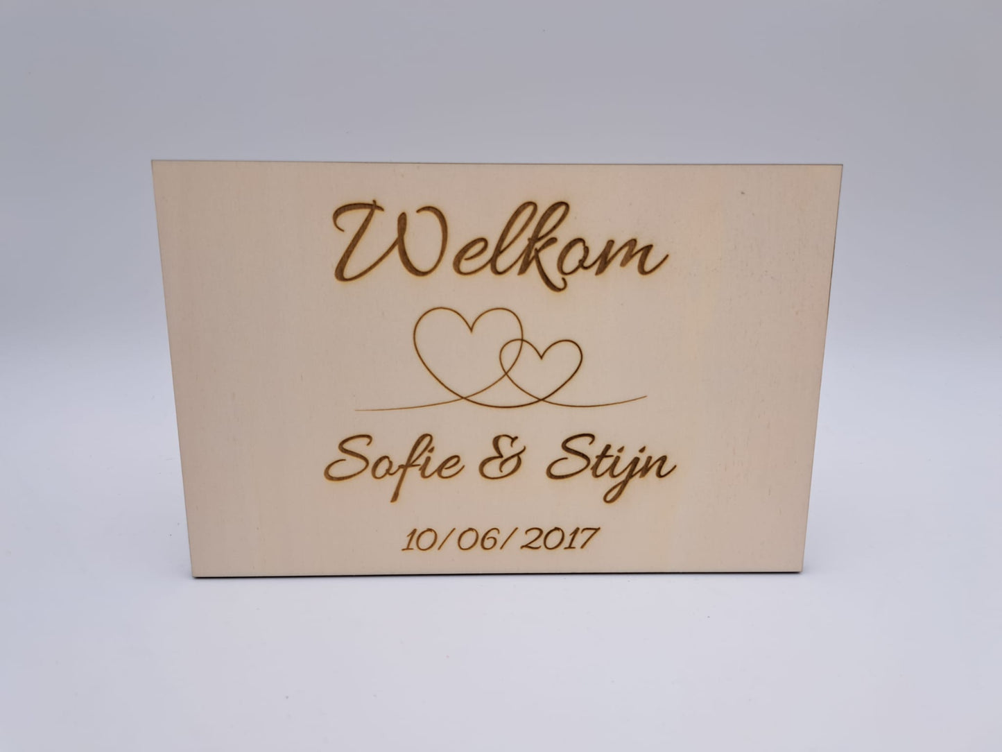 Welkomstbord hout 2