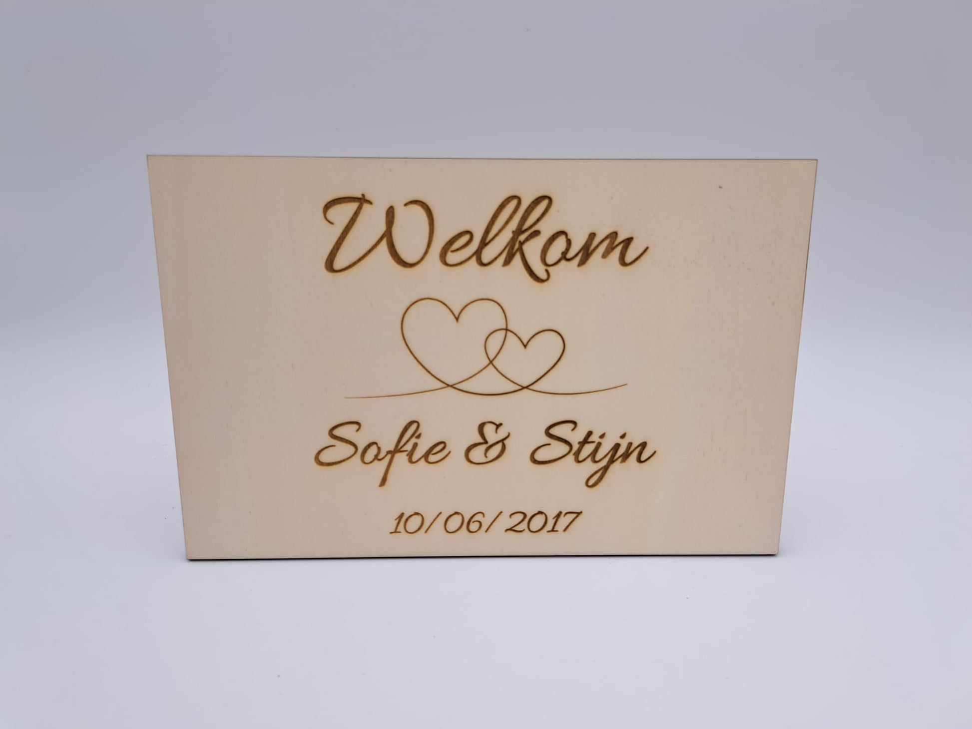 Welkomstbord hout 2