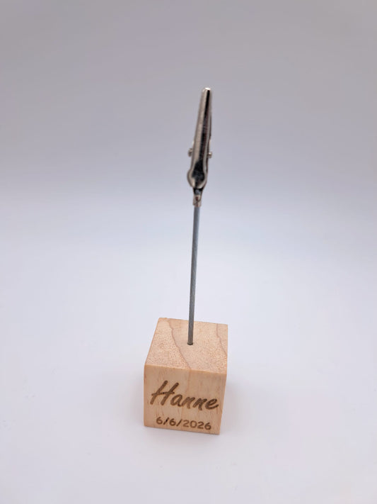 fotohouder houten blokje met knijper