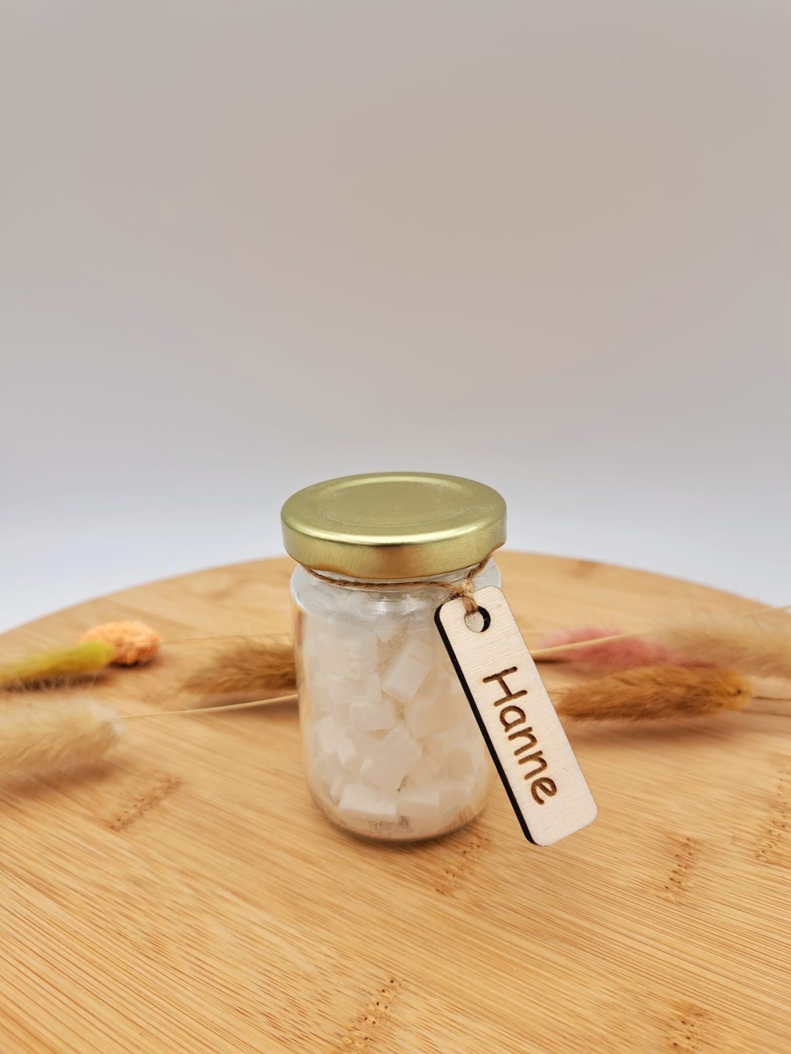 houten label met naam gravure rechthoek